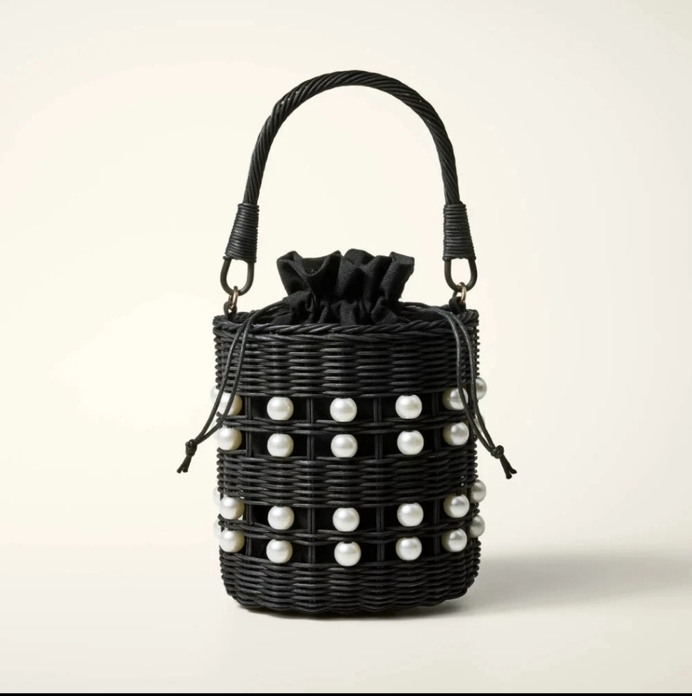 Kate Spade X Target Collab Wicker Pearl Bucket